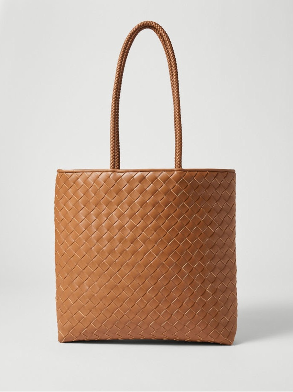 NWT Ann Taylor Weekend Woven Tote in Autumn Ochre